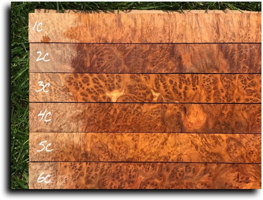 AustralianBurls.com - Pool Cue Blanks (Corrugata Burl) © 2018 Jim Syvertsen